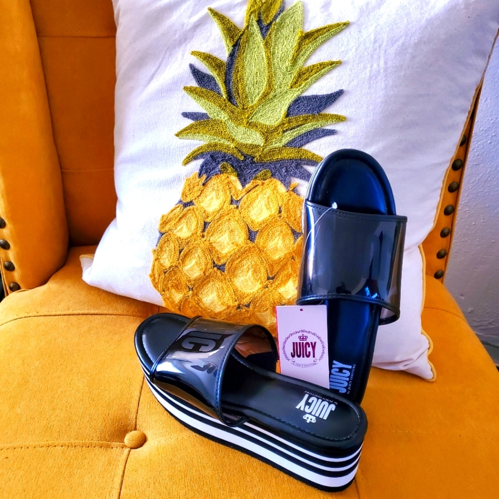 Juicy By Juicy Couture platform slides Womens Drena. New with Tags